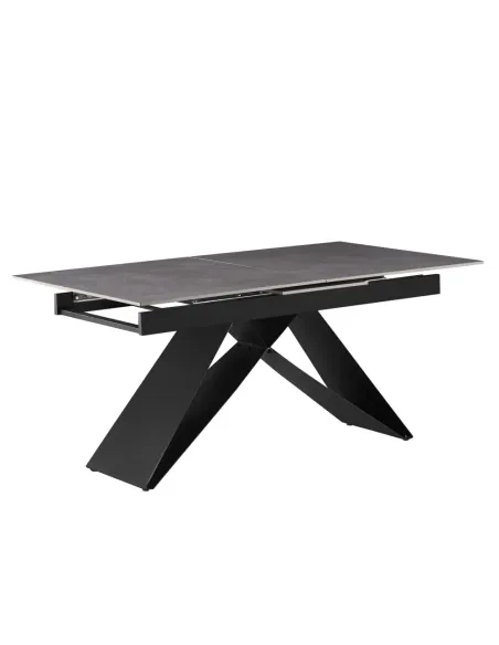 Masă Dining MAJED extensibilă, living/dining, 160-200x90 cm, ceramică/metal | MobilaOK