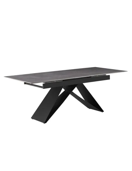 Masă Dining MAJED extensibilă, living/dining, 160-200x90 cm, ceramică/metal | MobilaOK