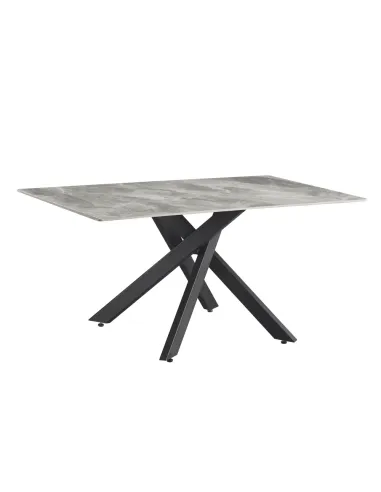 Masă Dining ZENOS, sufragerie, 160x90 cm, ceramică și metal | MobilaOK