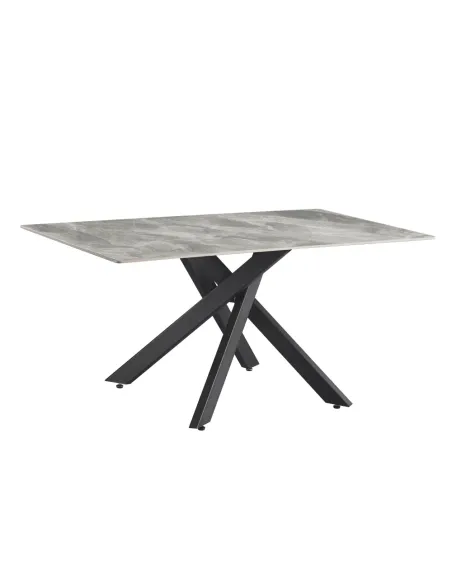 Masă Dining ZENOS, sufragerie, 160x90 cm, ceramică și metal | MobilaOK