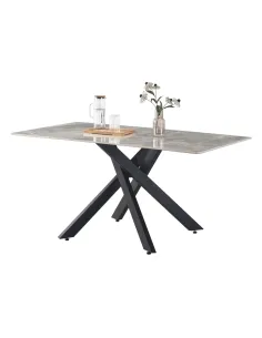 Masă Dining ZENOS, sufragerie, 160x90 cm, ceramică și metal | MobilaOK 2