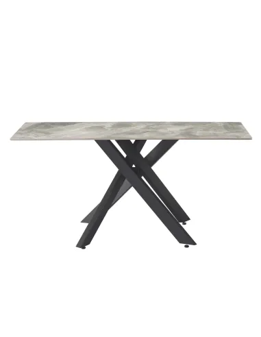 Masă Dining ZENOS, sufragerie, 160x90 cm, ceramică și metal | MobilaOK