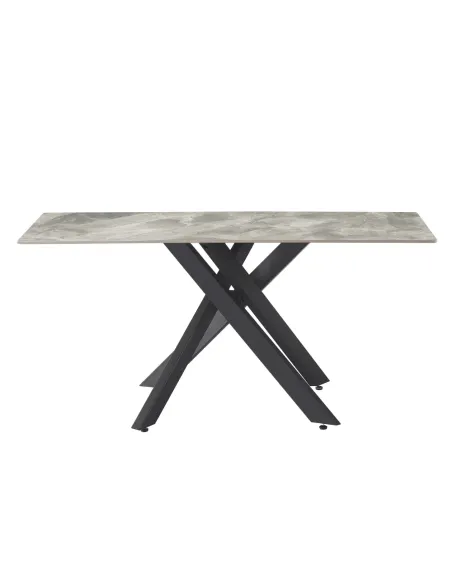 Masă Dining ZENOS, sufragerie, 160x90 cm, ceramică și metal | MobilaOK