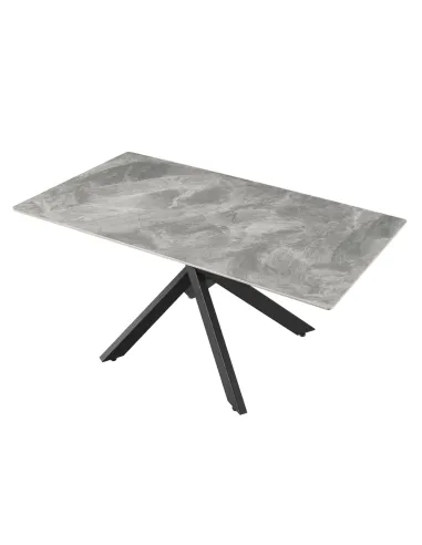 Masă Dining ZENOS, sufragerie, 160x90 cm, ceramică și metal | MobilaOK