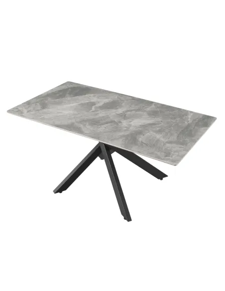Masă Dining ZENOS, sufragerie, 160x90 cm, ceramică și metal | MobilaOK