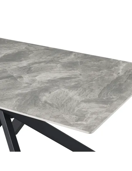 Masă Dining ZENOS, sufragerie, 160x90 cm, ceramică și metal | MobilaOK