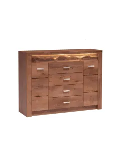 Comodă INFINITY I-07 dormitor 137x103.5x42 cm PAL melaminat frasin deschis | MobilaOK