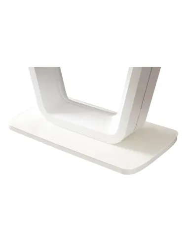 Masă dining extensibilă OLAV, living/bucătărie, 160-200x90 cm, MDF/sticlă temperată | MobilaOK