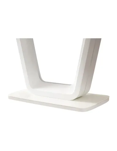 Masă dining extensibilă OLAV, living/bucătărie, 160-200x90 cm, MDF/sticlă temperată | MobilaOK