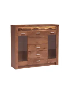 Comodă INFINITY I-08 dormitor/hol 137x122x42 cm PAL melaminat frasin deschis | MobilaOK