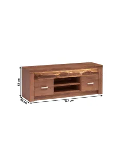 Comodă TV INFINITY I-09, living, 137x53x42 cm, PAL melaminat frasin deschis | MobilaOK 2