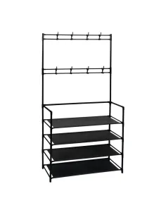 Cuier TARAS pentru hol, 80x28x158 cm, Metal/Plastic/Textil | MobilaOK