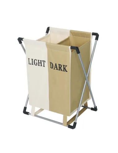 Coș de rufe LAUNDRY NEW TYP 2, baie/dormitor, 45x35x55 cm, Pânză și Metal | MobilaOK