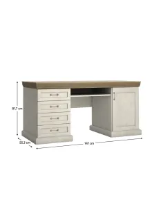 Masă PC ROYAL B1, birou, 147x55.3x81.7 cm, PAL melaminat | MobilaOK 2