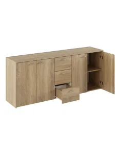 Comodă HUGOS 180, dormitor/hol/living, 180x42x74.5 cm, PAL melaminat | MobilaOK 2