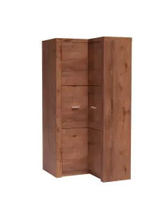 Dulap de colț INFINITY I-14 pentru dormitor/hol, 90/106x192x58/42 cm, PAL melaminat frasin deschis | MobilaOK