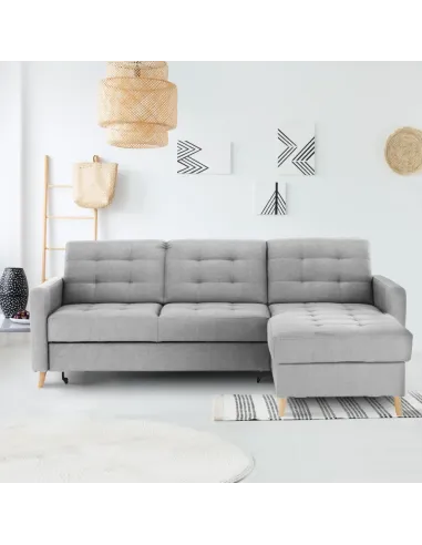 Colțar Extensibil VISBY, living, 230x87/164x88 cm, PAL, Ţesătură | MobilaOK