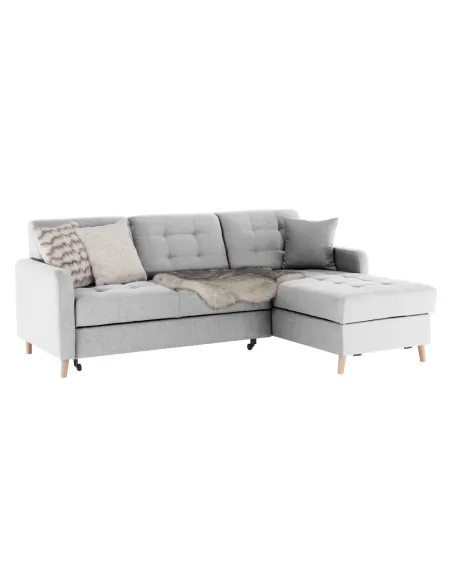 Colțar Extensibil VISBY, living, 230x87/164x88 cm, PAL, Ţesătură | MobilaOK