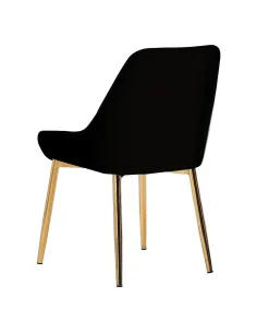 Scaun PERLIA, living/dining, 56x62x89 cm, catifea/metal auriu | MobilaOK 2