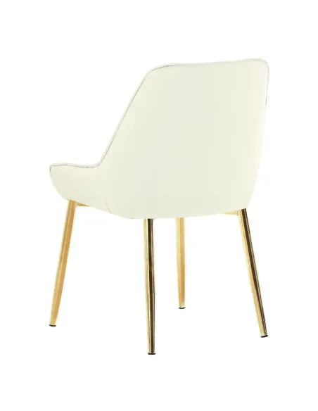 Scaun PERLIA dining, 56x62x89 cm, catifea bej/metal auriu | MobilaOK