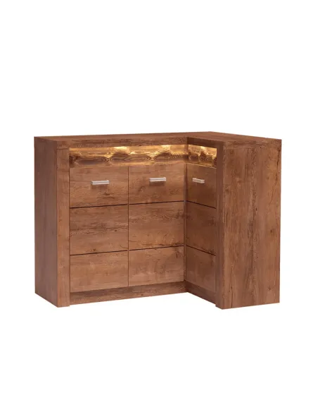 Comodă INFINITY I-15 dormitor 131/90x103.5x42 cm PAL melaminat frasin | MobilaOK