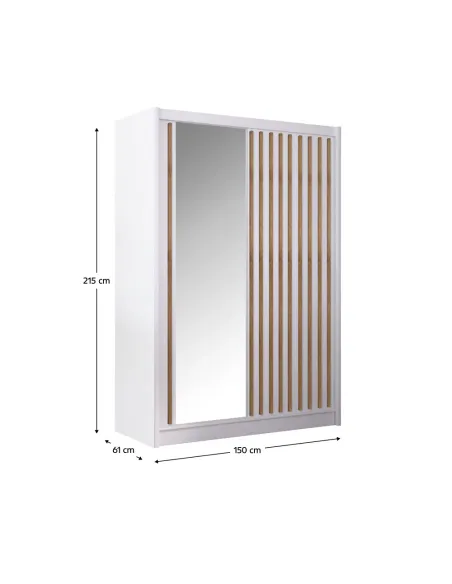 Dulap LADDER, dormitor/hol, 150x215 cm, PAL melaminat | MobilaOK