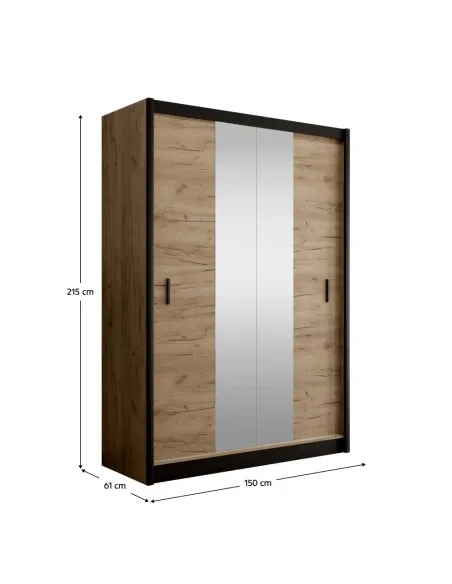 Dulap KONDELA pentru dormitor/hol, 150x215 cm, PAL melaminat | MobilaOK