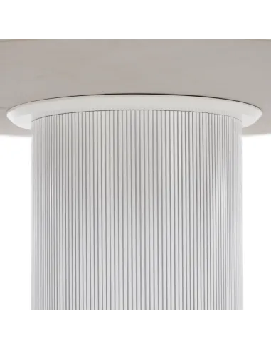 Masă de sufragerie KONDELA, rotundă, Ø 120 cm, blat piatră şlefuită/MDF | MobilaOK