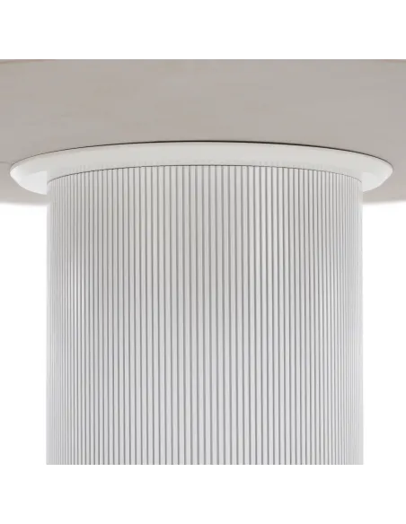 Masă de sufragerie KONDELA, rotundă, Ø 120 cm, blat piatră şlefuită/MDF | MobilaOK