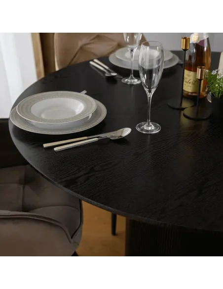 Masă de sufragerie MAHIR TIP 2, dining, Ø120 cm, MDF furniruit | MobilaOK