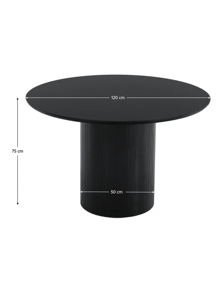 Masă de sufragerie MAHIR TIP 2, dining, Ø120 cm, MDF furniruit | MobilaOK
