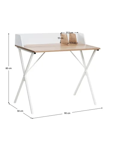 Birou PSALMO, birou, 90x50x85 cm, PAL melaminat/metal | MobilaOK