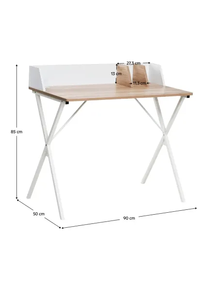 Birou PSALMO, birou, 90x50x85 cm, PAL melaminat/metal | MobilaOK