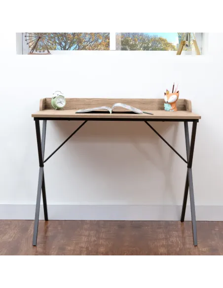 Birou KONDELA pentru birou, 90x50x79 cm, PAL melaminat/metal | MobilaOK