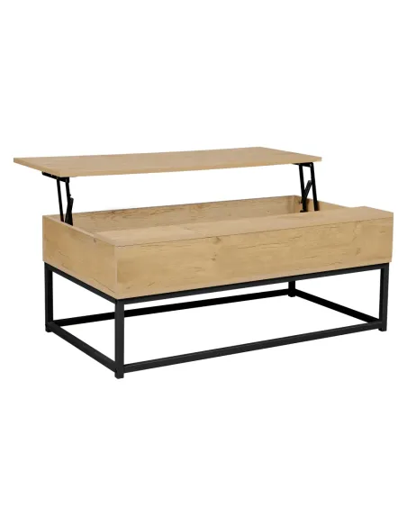 Măsuță de cafea LIVINA, living, 100x55x40 cm, PAL melaminat și metal | MobilaOK