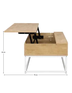 Măsuță de cafea LIVINA living 100x55x40 cm PAL melaminat | MobilaOK 2