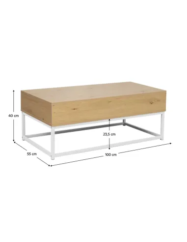 Măsuță de cafea LIVINA living 100x55x40 cm PAL melaminat | MobilaOK
