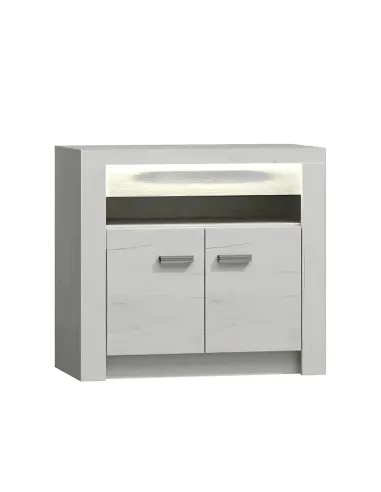 Comodă INFINITY I-10 dormitor 96x72,5x42 cm PAL melaminat frasin alb | MobilaOK