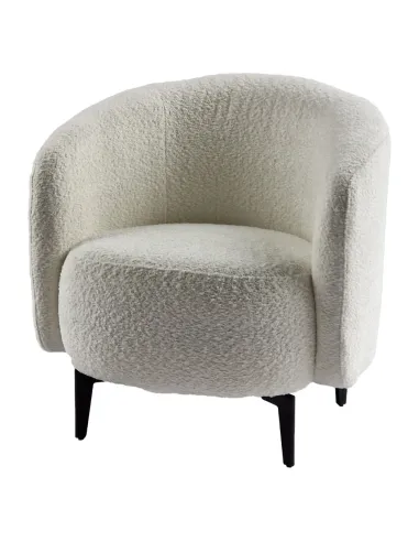 Fotoliu PRESO, living/birou, 75x68x76 cm, Tapițerie Bouclé, picioare metal | MobilaOK