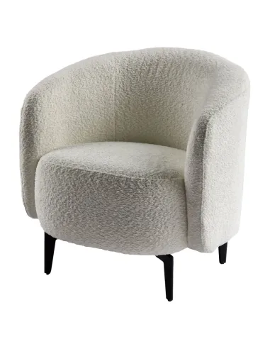 Fotoliu PRESO, living/birou, 75x68x76 cm, Tapițerie Bouclé, picioare metal | MobilaOK