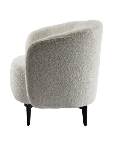 Fotoliu PRESO, living/birou, 75x68x76 cm, Tapițerie Bouclé, picioare metal | MobilaOK
