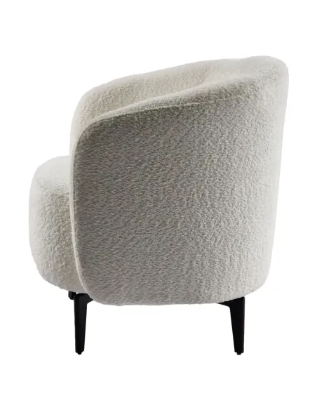 Fotoliu PRESO, living/birou, 75x68x76 cm, Tapițerie Bouclé, picioare metal | MobilaOK