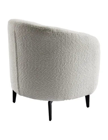 Fotoliu PRESO, living/birou, 75x68x76 cm, Tapițerie Bouclé, picioare metal | MobilaOK