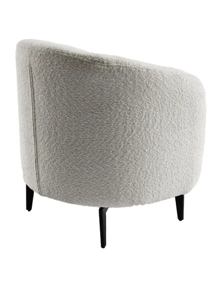 Fotoliu PRESO, living/birou, 75x68x76 cm, Tapițerie Bouclé, picioare metal | MobilaOK