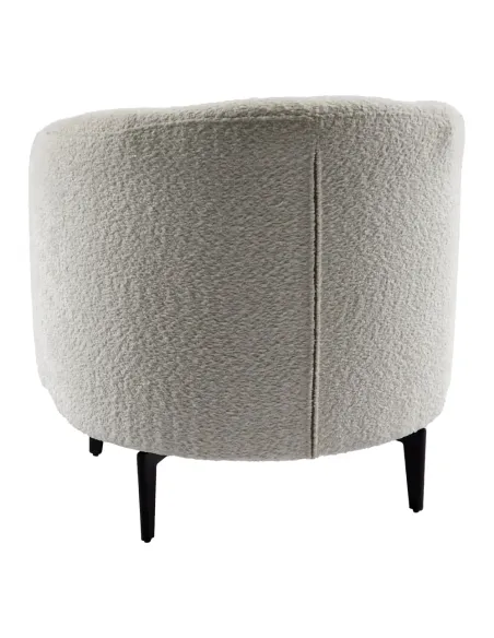 Fotoliu PRESO, living/birou, 75x68x76 cm, Tapițerie Bouclé, picioare metal | MobilaOK