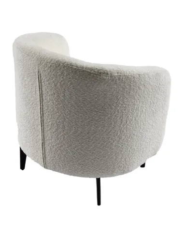 Fotoliu PRESO, living/birou, 75x68x76 cm, Tapițerie Bouclé, picioare metal | MobilaOK