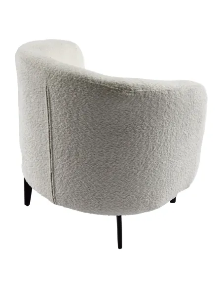 Fotoliu PRESO, living/birou, 75x68x76 cm, Tapițerie Bouclé, picioare metal | MobilaOK