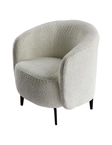 Fotoliu PRESO, living/birou, 75x68x76 cm, Tapițerie Bouclé, picioare metal | MobilaOK