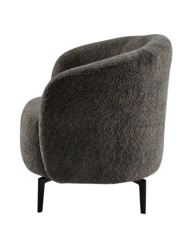 Fotoliu PRESO, living, 75x68x76 cm, tapițerie Bouclé + metal | MobilaOK