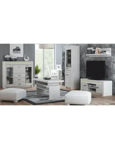 Oglindă INFINITY I-12 pentru living, 120x80 cm, PAL melaminat frasin alb | MobilaOK 2